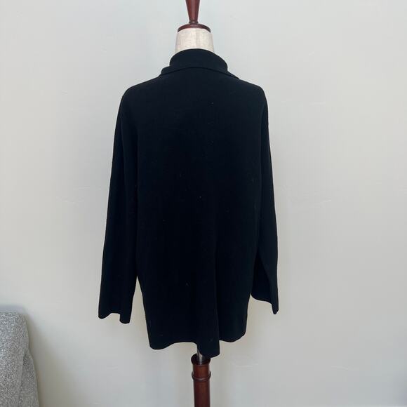 J.CREW Women's Open Front Cardigan Size M In Black - Picture 2 of 7